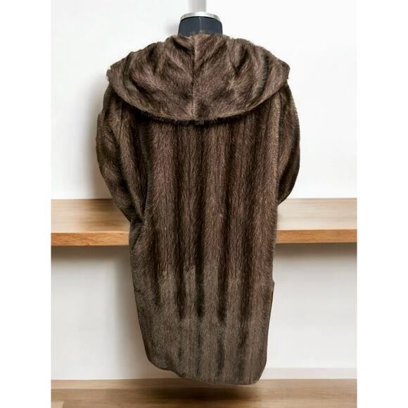 Vintage Women’s 1950’s Collins & Aikman Wink Candalon Faux Fur Coat Size XL - Picture 4 of 10